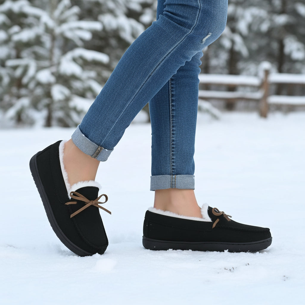 Chic Bow-Detail House Slippers-Vyana Collective