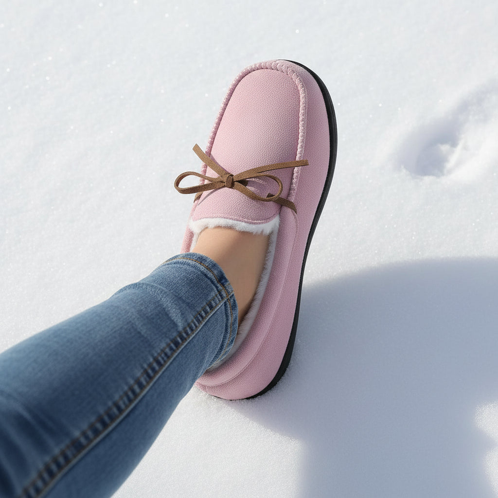 Chic Bow-Detail House Slippers-Vyana Collective