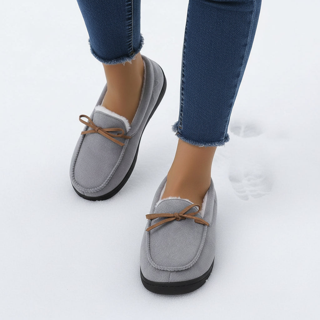 Chic Bow-Detail House Slippers-Vyana Collective