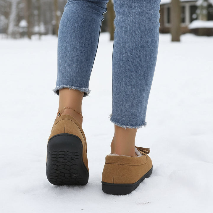 Chic Bow-Detail House Slippers-Vyana Collective