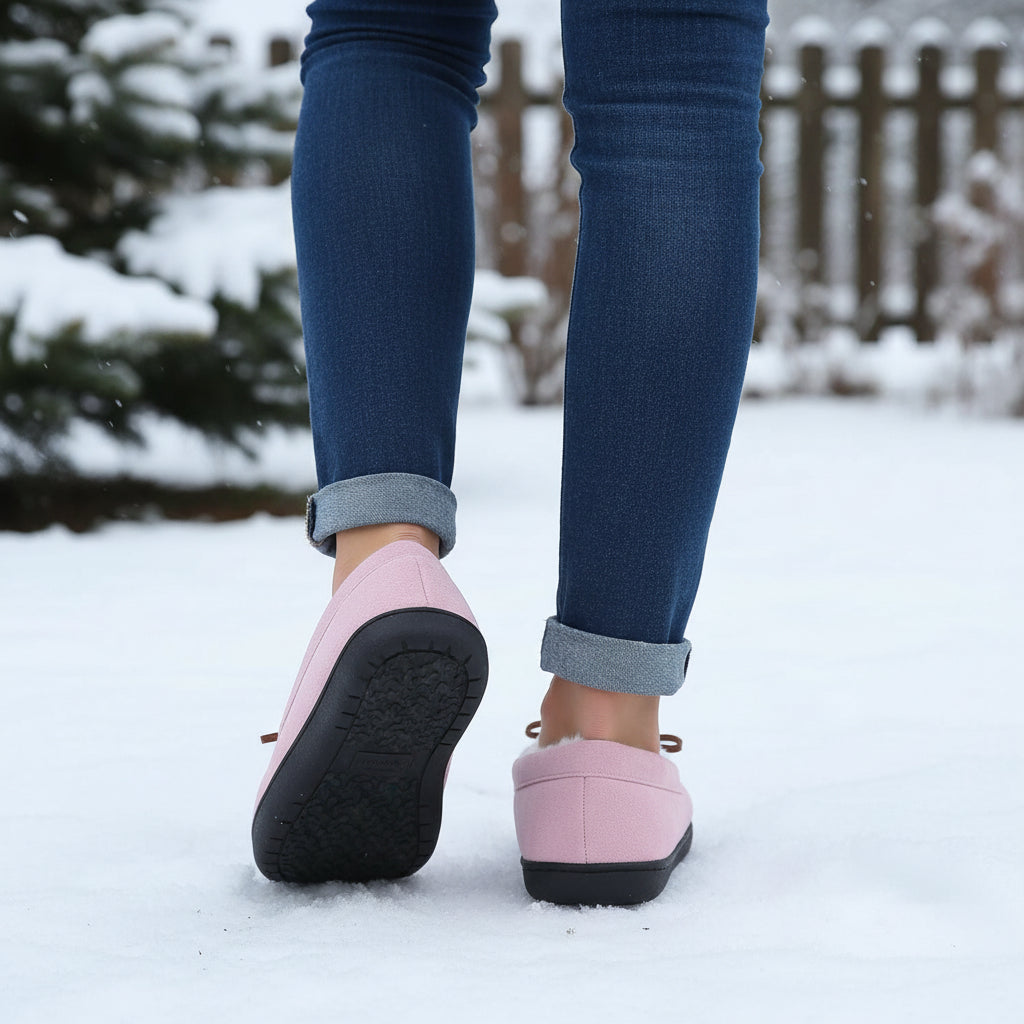 Chic Bow-Detail House Slippers-Vyana Collective