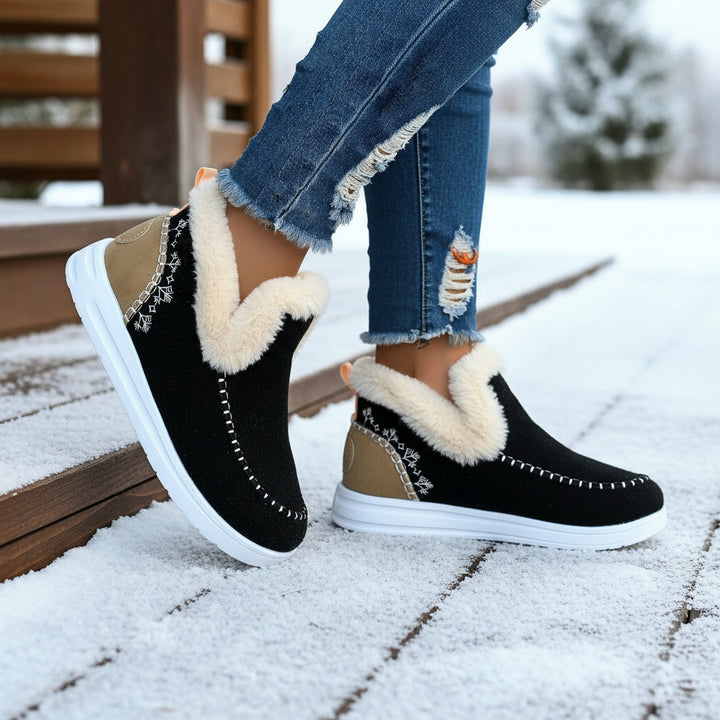 Cozy Women’s Winter Slip-On Ankle Boots-Vyana Collective