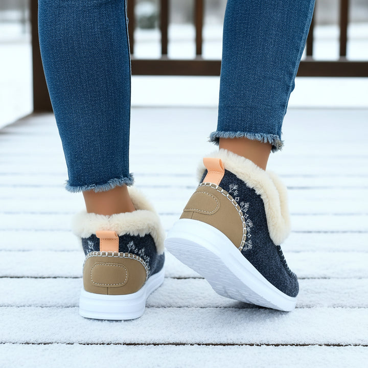 Cozy Women’s Winter Slip-On Ankle Boots-Vyana Collective