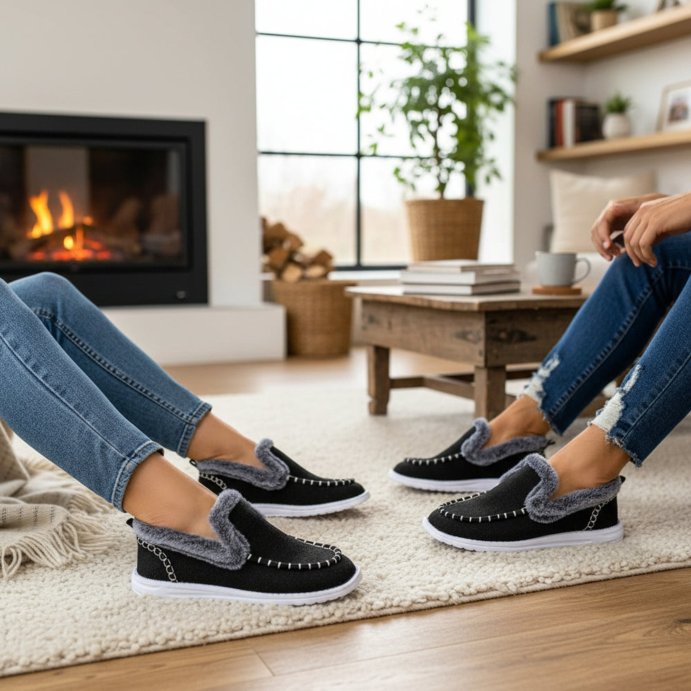 Cozy Women’s Winter Slip-On Shoes-Vyana Collective
