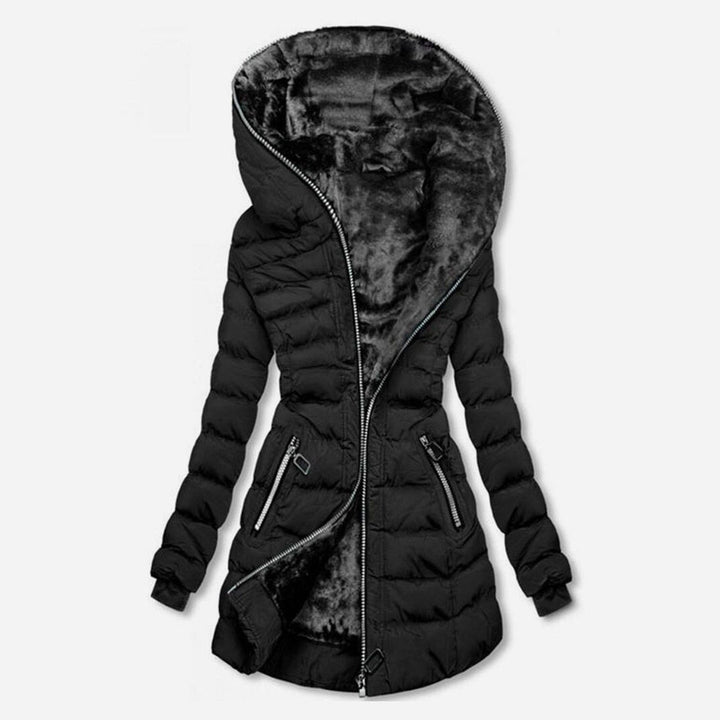 Vyana Collective Women’s Long Winter Coat with Fleece Lining