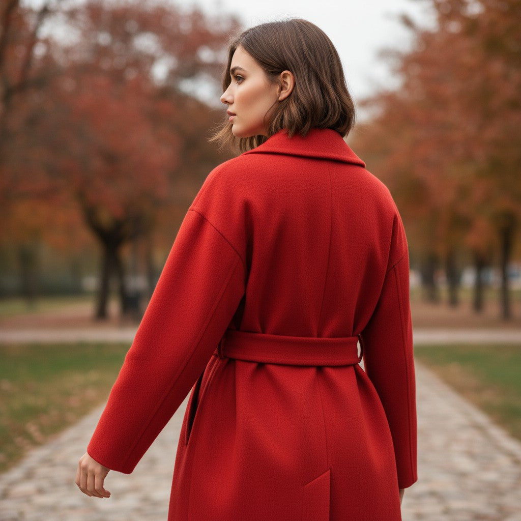 Lapel Double-Breasted Trench Coat-Vyana Collective