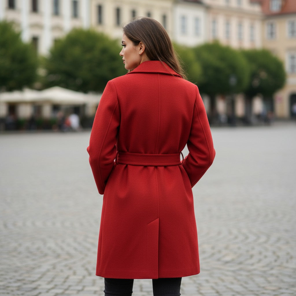 Lapel Double-Breasted Trench Coat-Vyana Collective