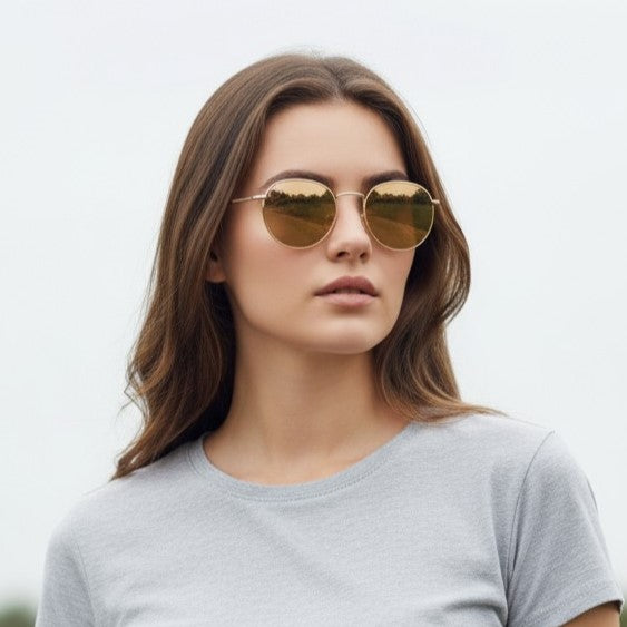 Round Frame Sunglasses-Vyana Collective