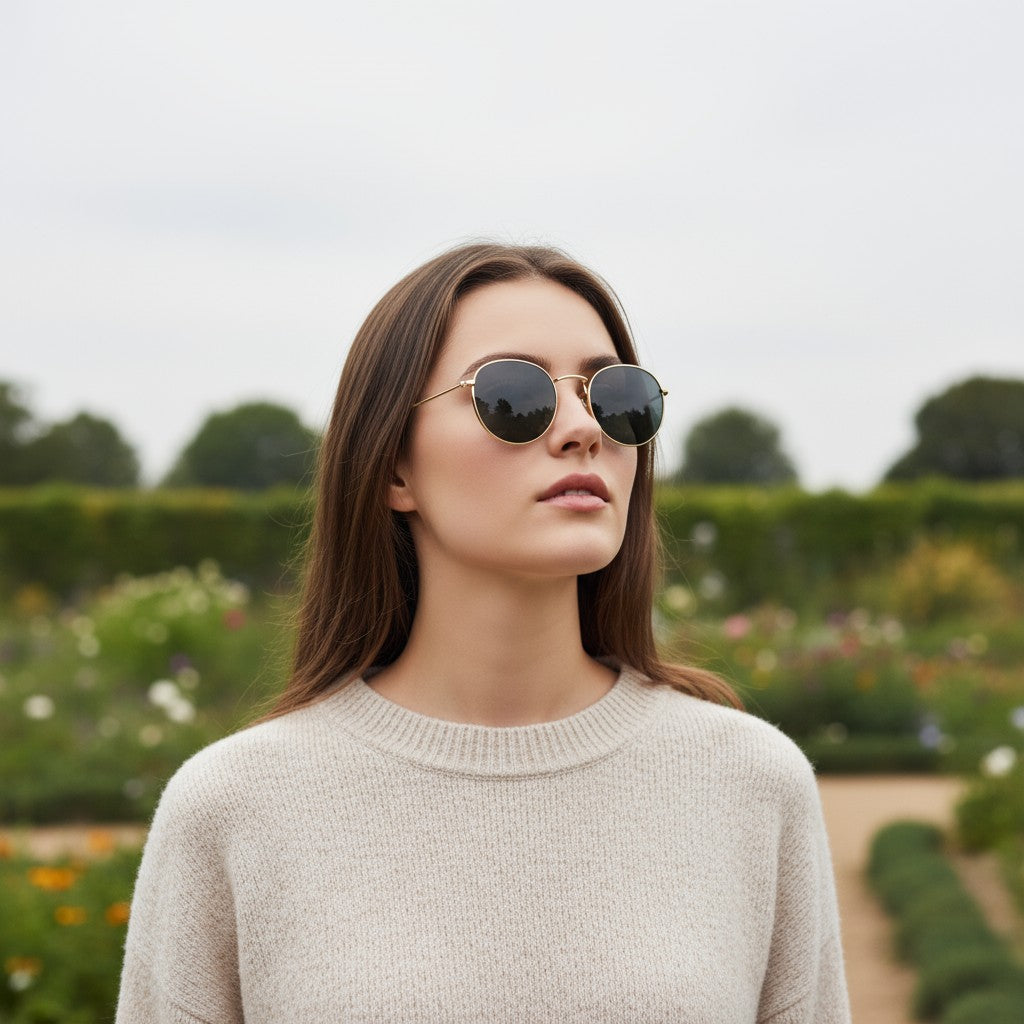 Round Frame Sunglasses-Vyana Collective