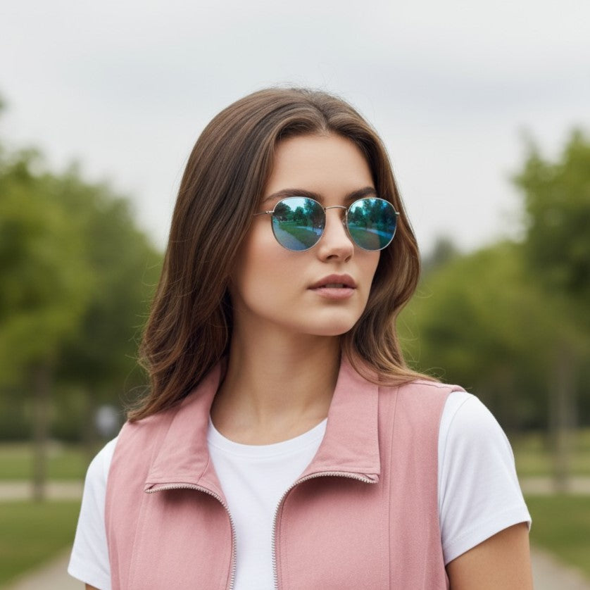 Round Frame Sunglasses-Vyana Collective