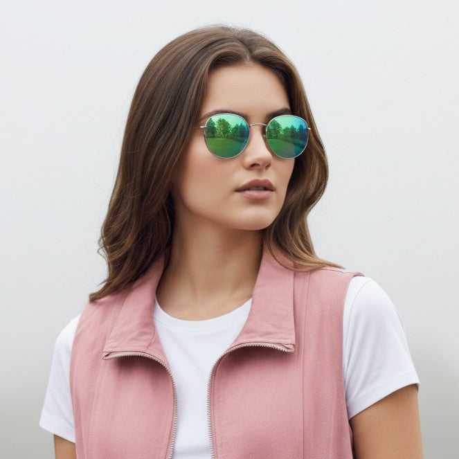 Round Frame Sunglasses-Vyana Collective