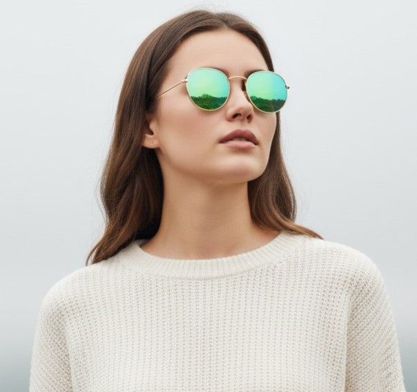 Round Frame Sunglasses-Vyana Collective