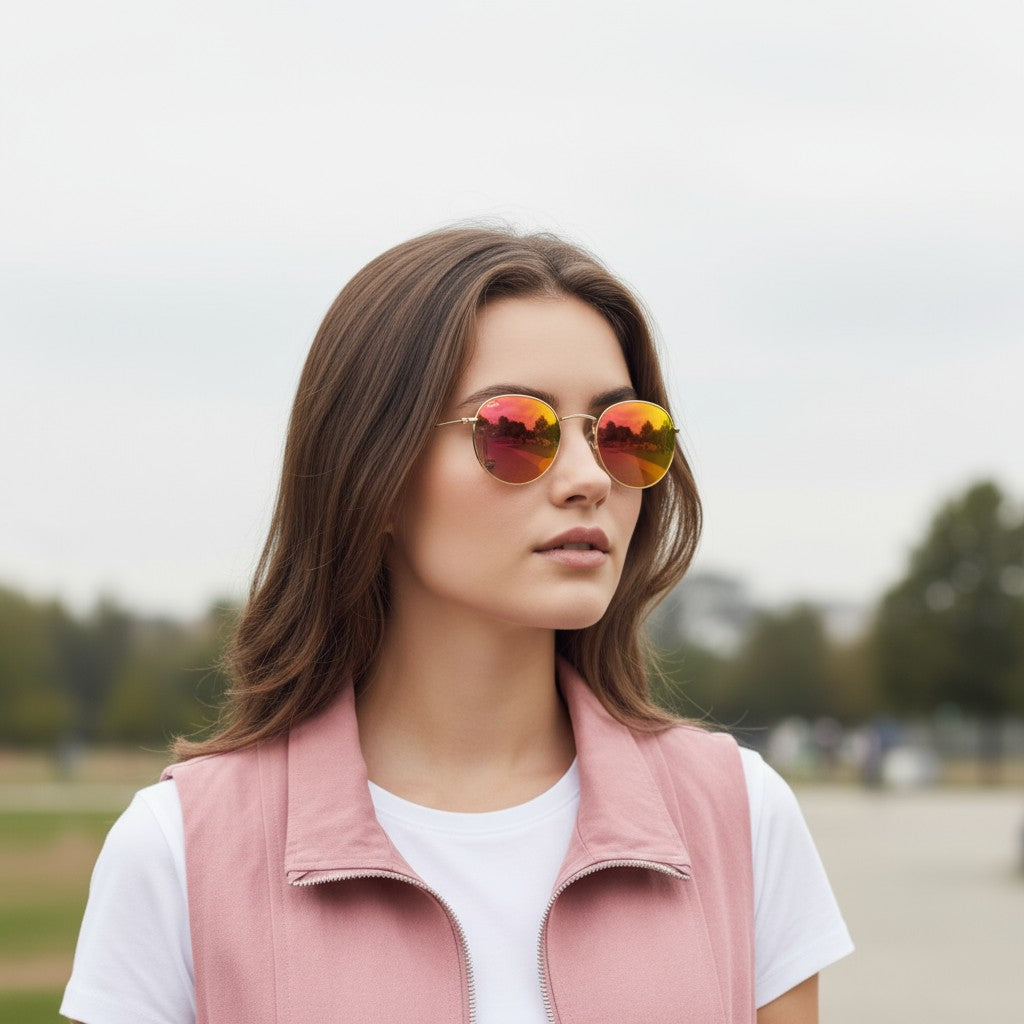 Round Frame Sunglasses-Vyana Collective