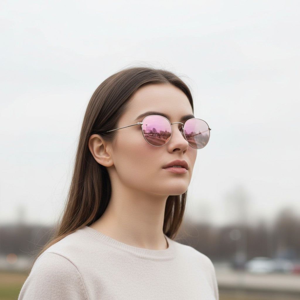 Round Frame Sunglasses-Vyana Collective