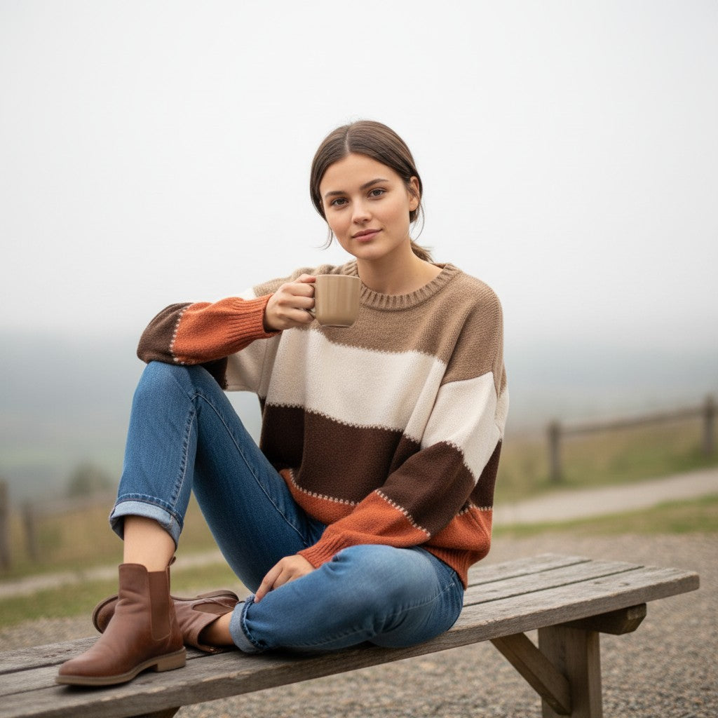 Vyana Collective Chic Knit Sweater-Vyana Collective