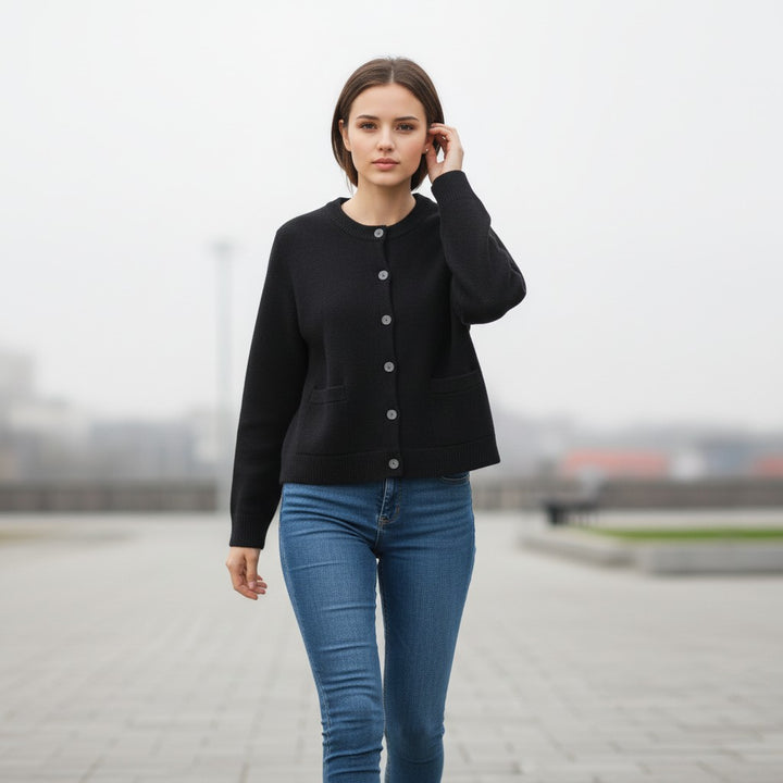 Vyana Collective - Chic Women's Autumn Cardigan-Vyana Collective