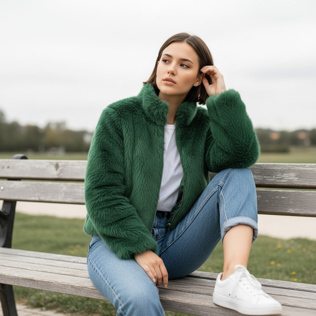 Vyana Collective Cozy Autumn Jacket for Women-Vyana Collective