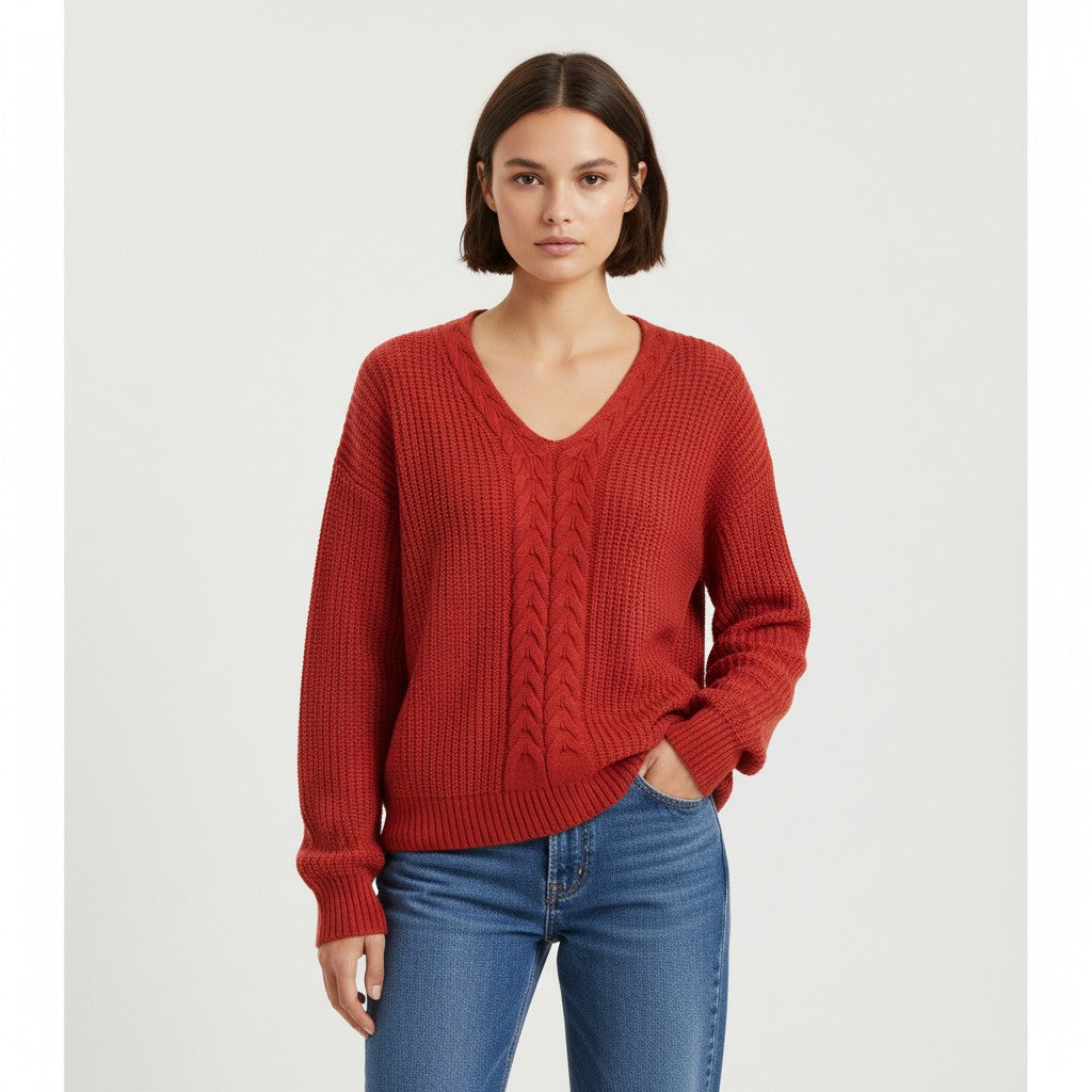 Vyana Collective Cozy Knit Sweater for Women-Vyana Collective