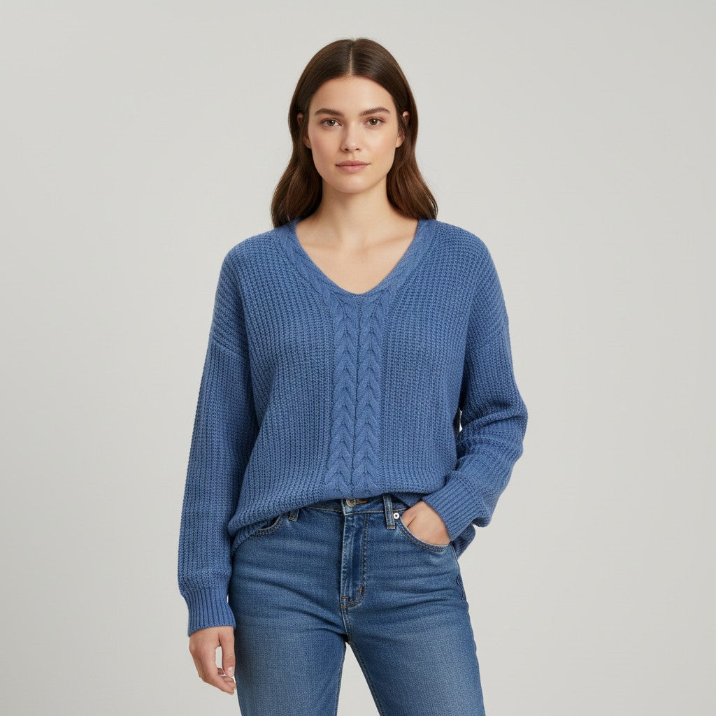 Vyana Collective Cozy Knit Sweater for Women-Vyana Collective