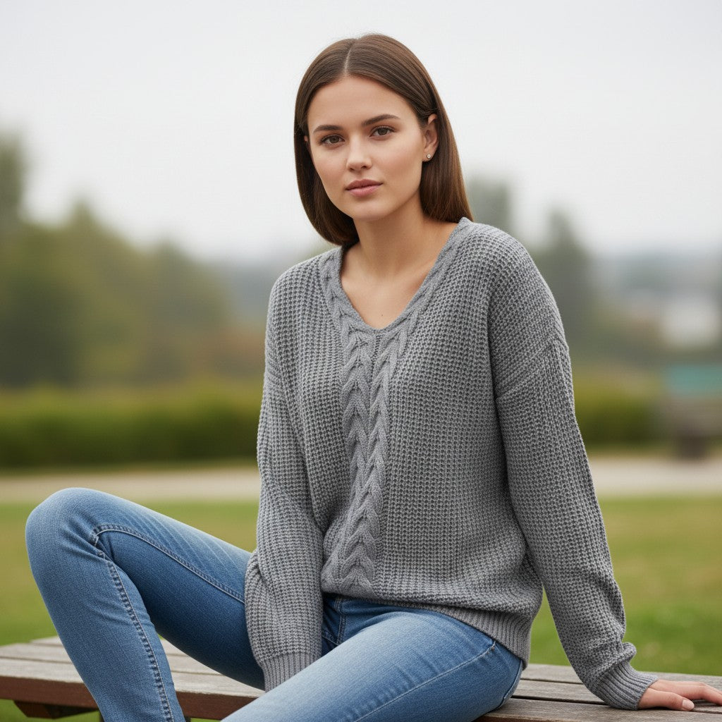 Vyana Collective Cozy Knit Sweater for Women-Vyana Collective