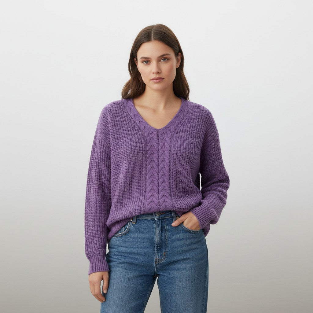 Vyana Collective Cozy Knit Sweater for Women-Vyana Collective