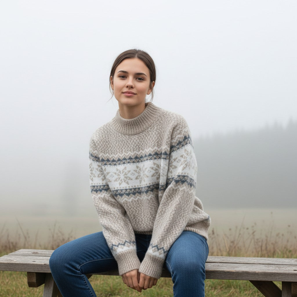 Vyana Collective - Cozy Wool Winter Sweater-Vyana Collective