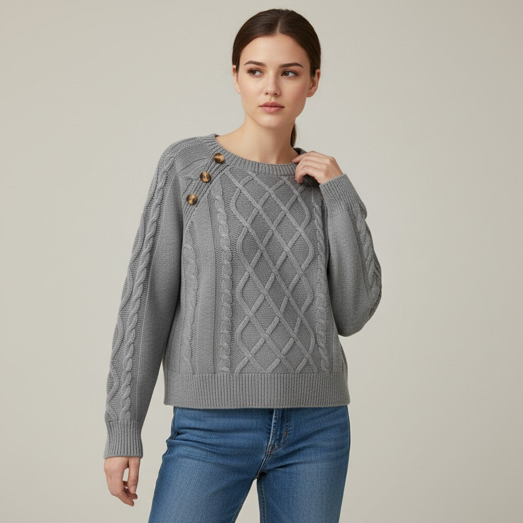 Vyana Collective Elegant Knit Women’s Sweater-Vyana Collective