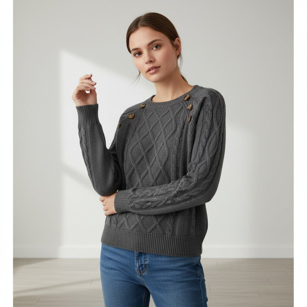 Vyana Collective Elegant Knit Women’s Sweater-Vyana Collective