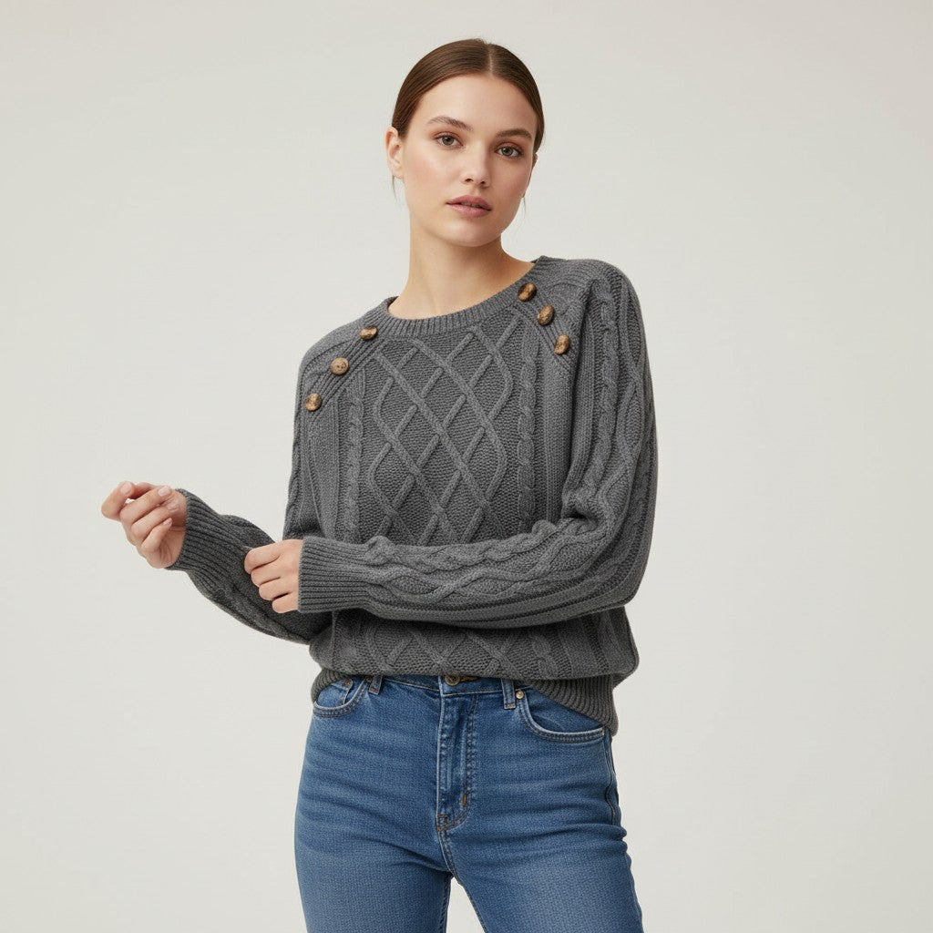 Vyana Collective Elegant Knit Women’s Sweater-Vyana Collective