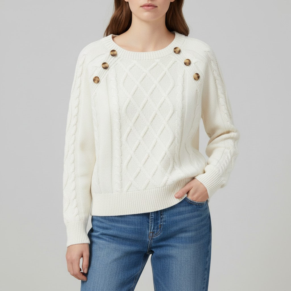 Vyana Collective Elegant Knit Women’s Sweater-Vyana Collective