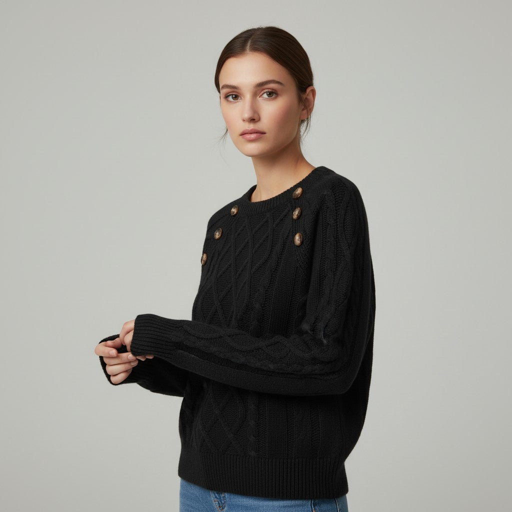 Vyana Collective Elegant Knit Women’s Sweater-Vyana Collective