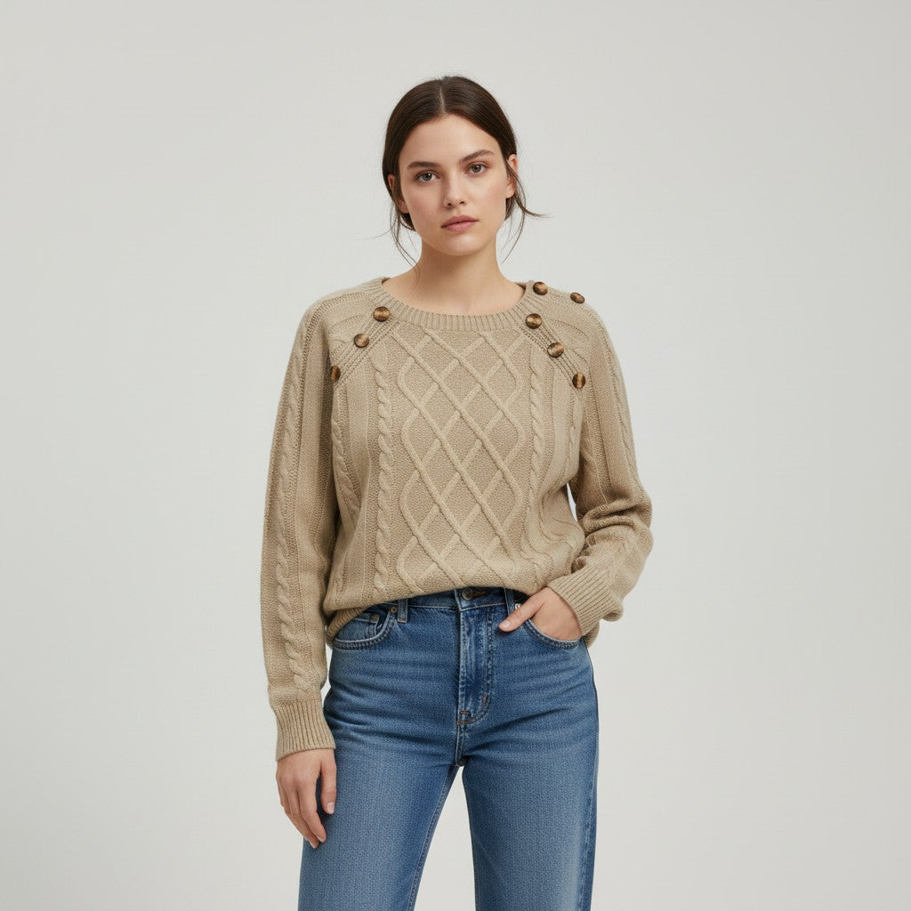 Vyana Collective Elegant Knit Women’s Sweater-Vyana Collective