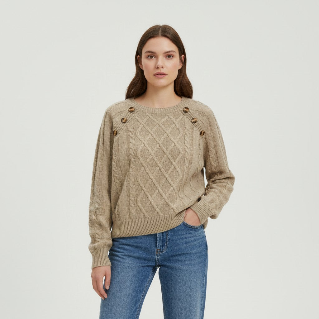 Vyana Collective Elegant Knit Women’s Sweater-Vyana Collective