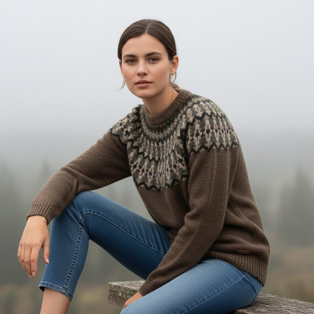 Vyana Collective - Warm and Cozy Retro Sweater for Women-Vyana Collective