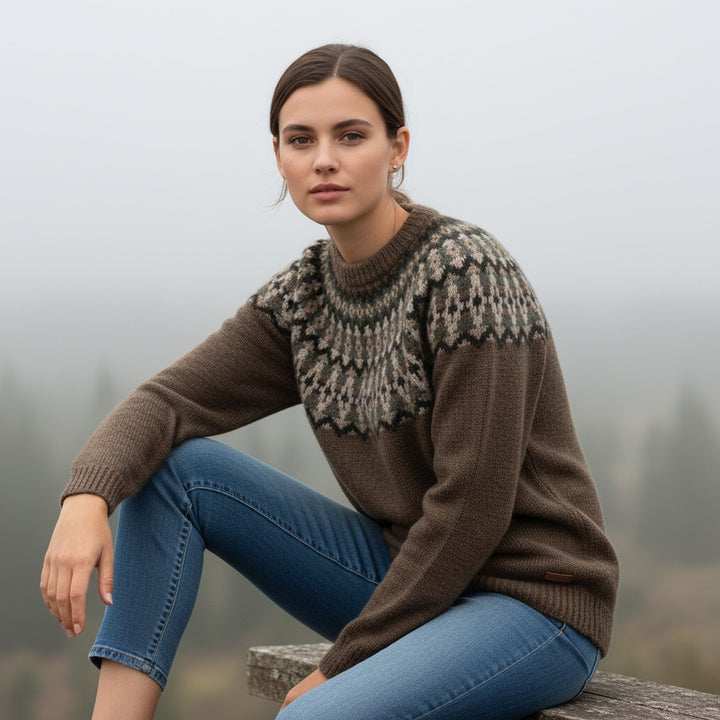 Vyana Collective - Warm and Cozy Retro Sweater for Women-Vyana Collective