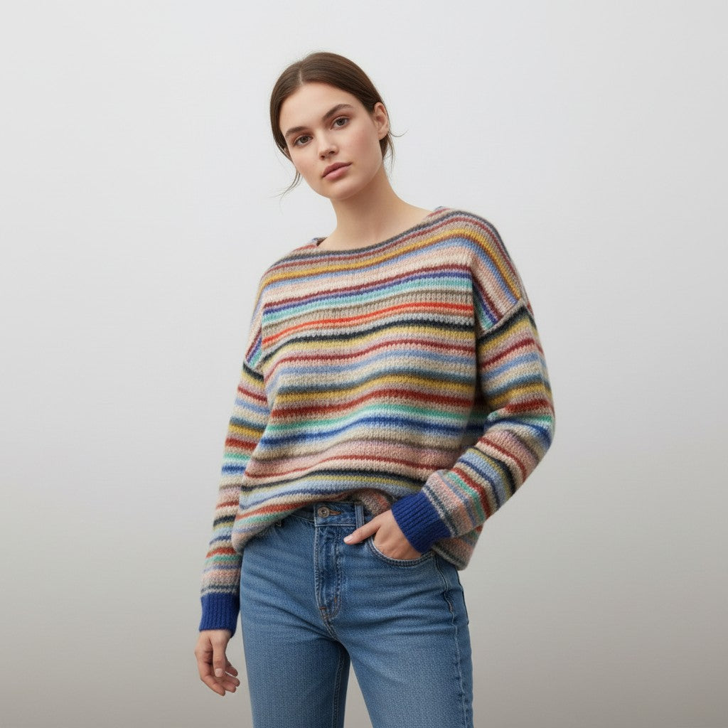 Vyana Collective - Warm and Cozy Retro Sweater for Women-Vyana Collective