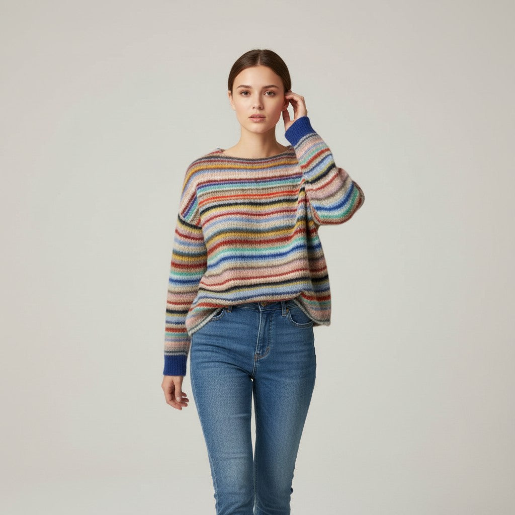 Vyana Collective - Warm and Cozy Retro Sweater for Women-Vyana Collective