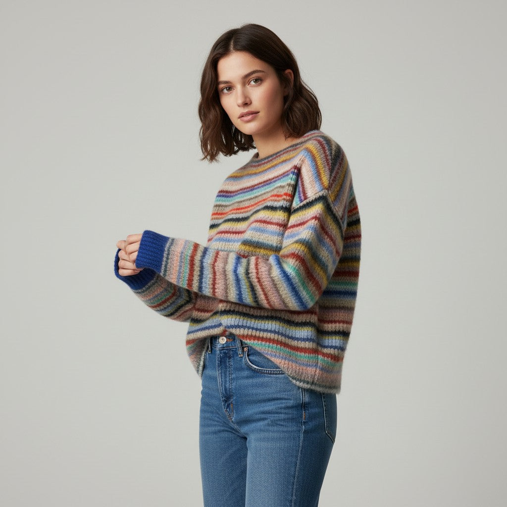 Vyana Collective - Warm and Cozy Retro Sweater for Women-Vyana Collective