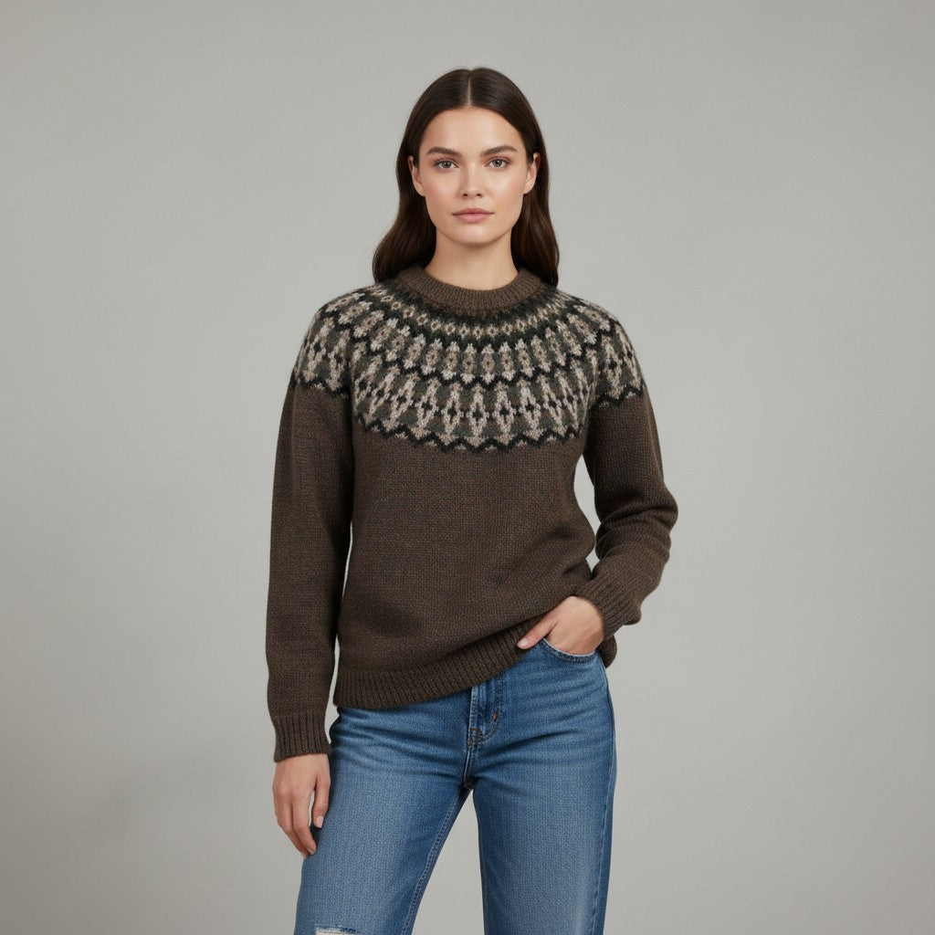 Vyana Collective - Warm and Cozy Retro Sweater for Women-Vyana Collective