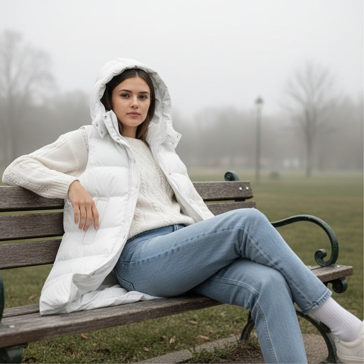 Vyana Collective – Women’s Autumn Sleeveless Hooded Jacket-Vyana Collective