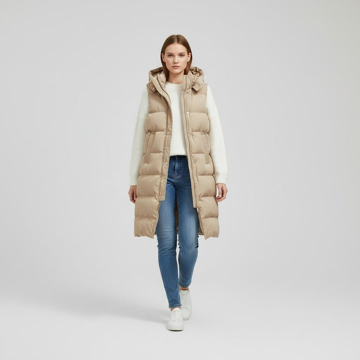 Vyana Collective – Women’s Autumn Sleeveless Hooded Jacket-Vyana Collective