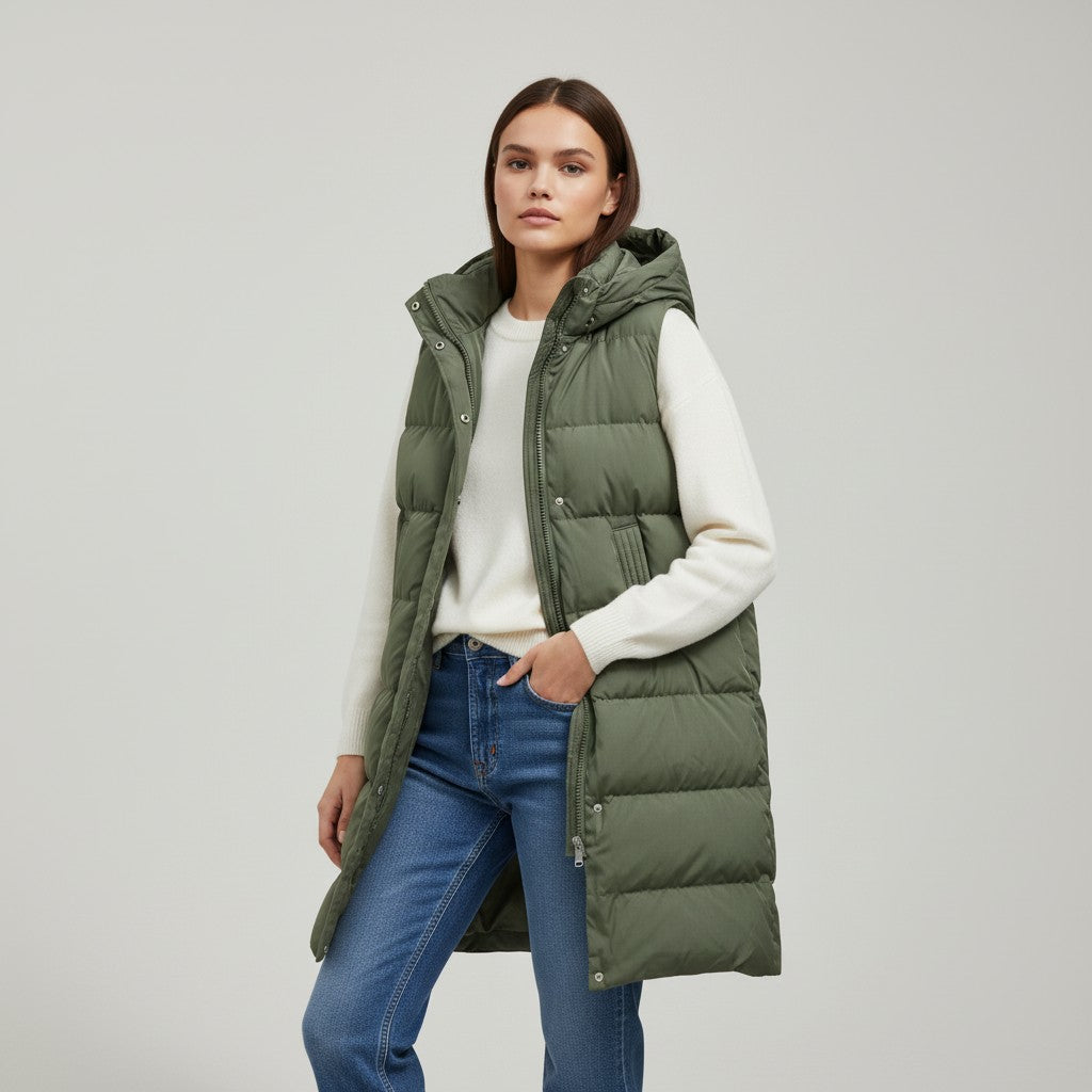 Vyana Collective – Women’s Autumn Sleeveless Hooded Jacket-Vyana Collective
