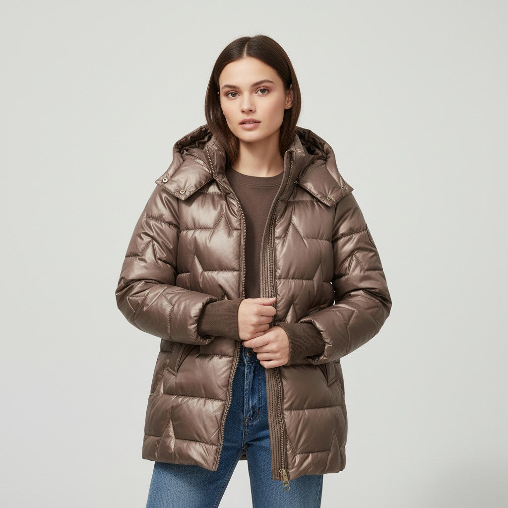 Vyana Collective Women's Hooded Cotton Jacket-Vyana Collective