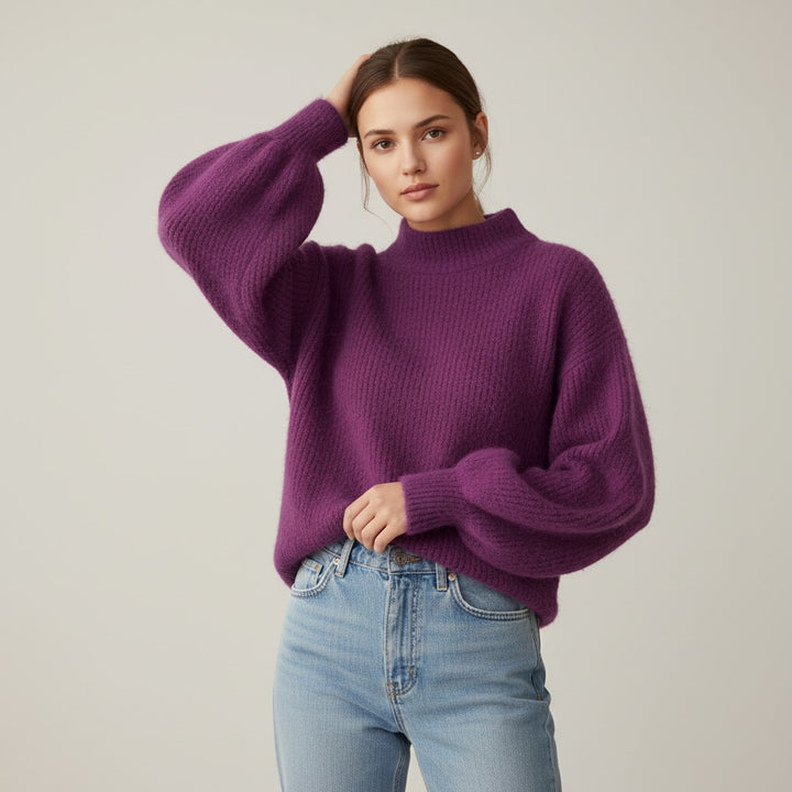 Vyana Collective Women’s Loose-Fit Knitted Sweater-Vyana Collective