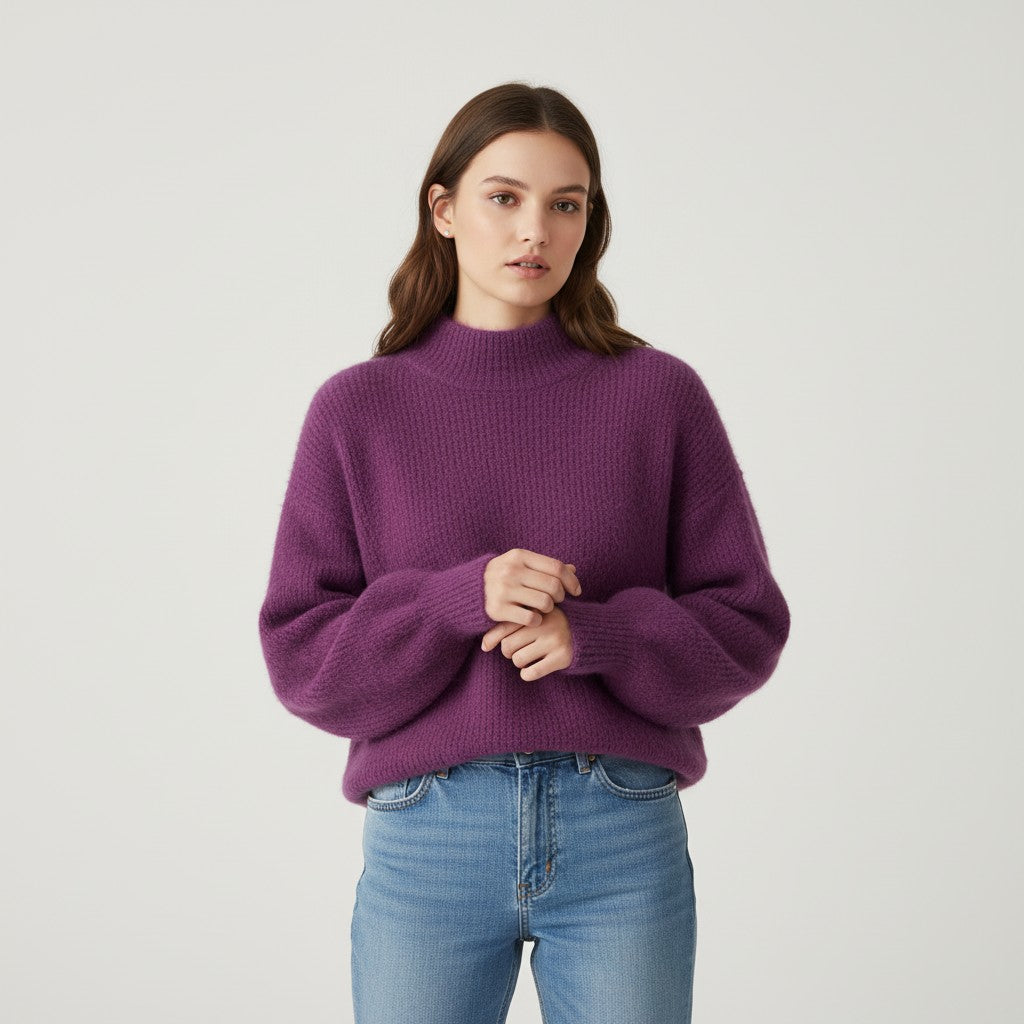 Vyana Collective Women’s Loose-Fit Knitted Sweater-Vyana Collective