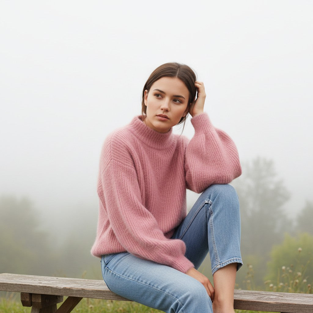 Vyana Collective Women’s Loose-Fit Knitted Sweater-Vyana Collective