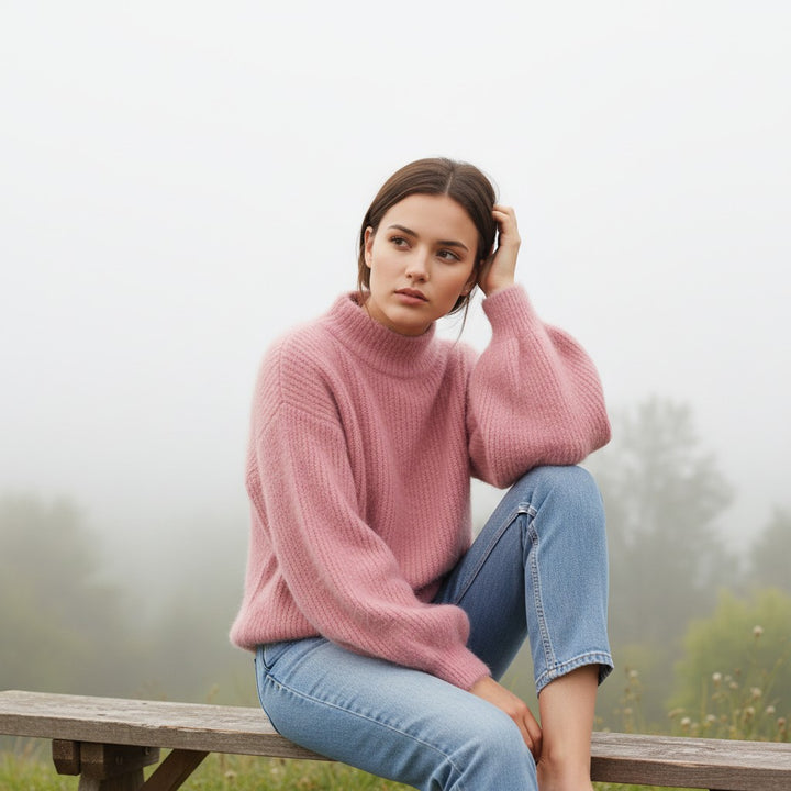 Vyana Collective Women’s Loose-Fit Knitted Sweater-Vyana Collective