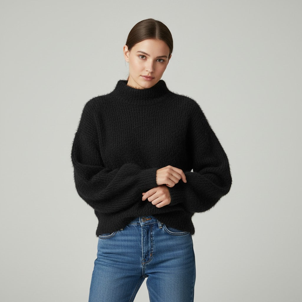 Vyana Collective Women’s Loose-Fit Knitted Sweater-Vyana Collective