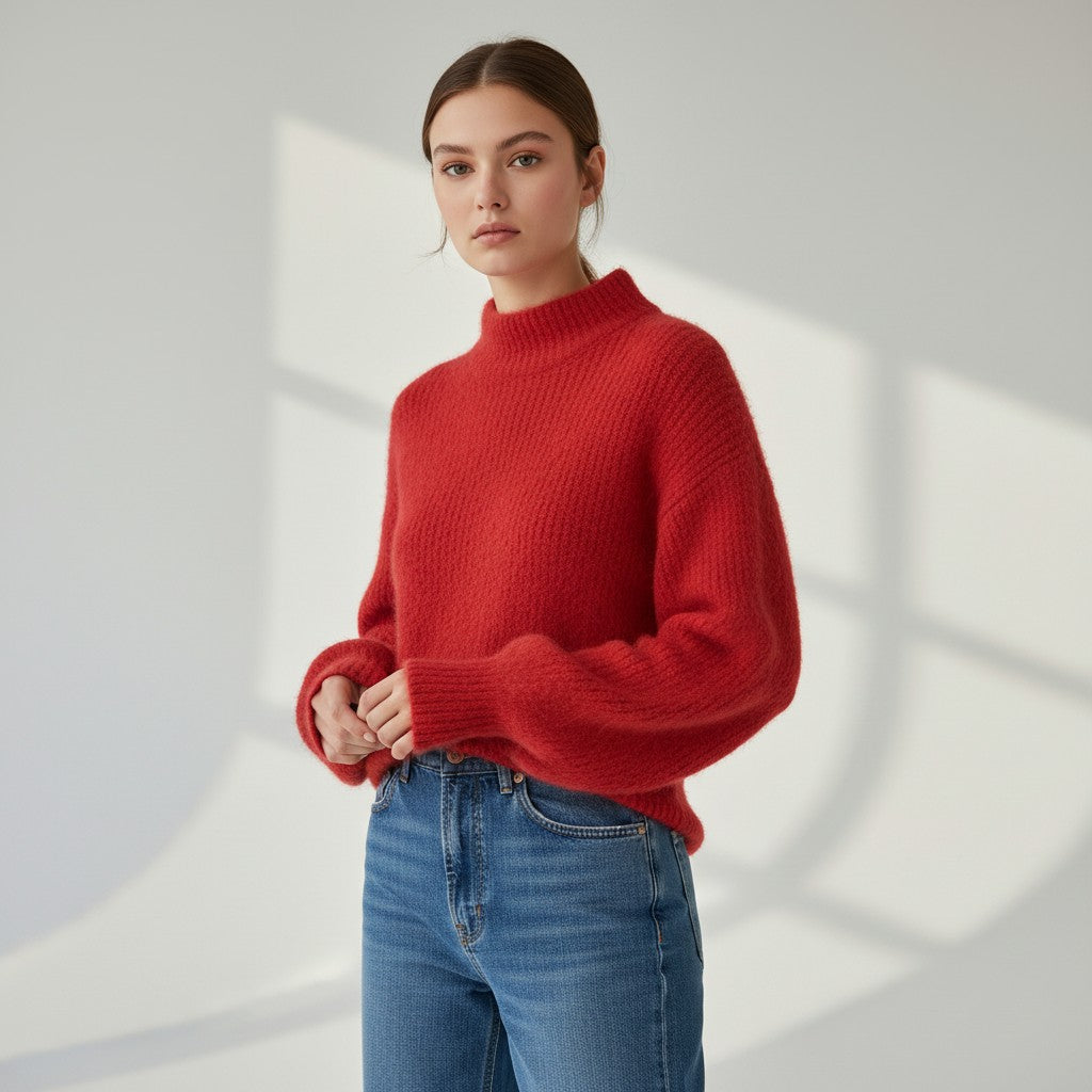 Vyana Collective Women’s Loose-Fit Knitted Sweater-Vyana Collective