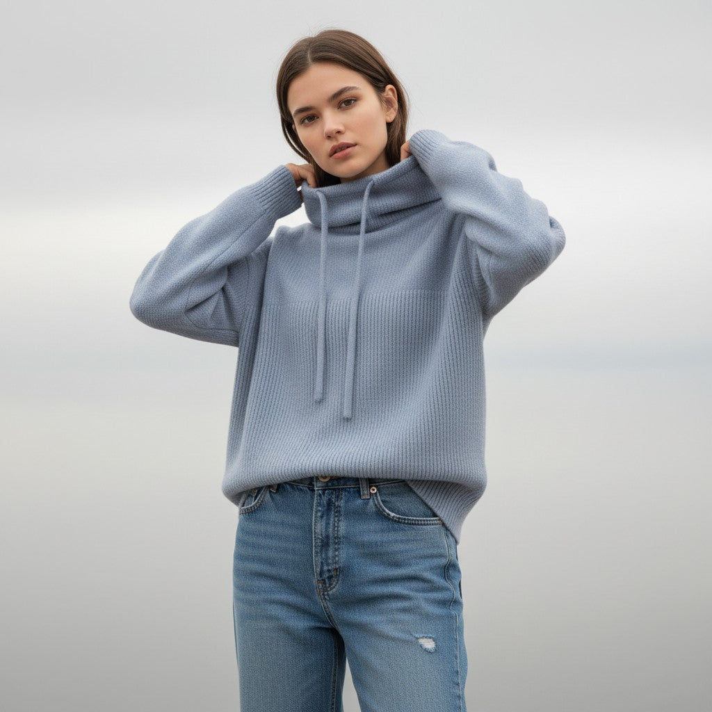 Vyana Collective Women’s Merino Turtleneck Sweater-Vyana Collective